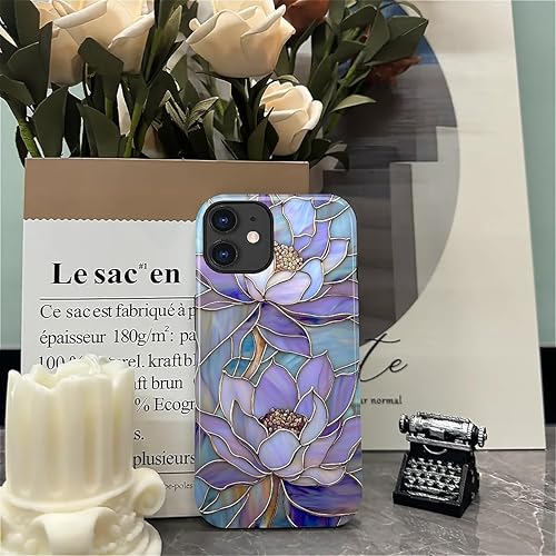Miniatura 6 de Funda para iPhone 11, carcasa rígida a prueba de golpes + silicona suave híbrida 2 en 1, a prueba de golpes, protección contra caídas, flores de
