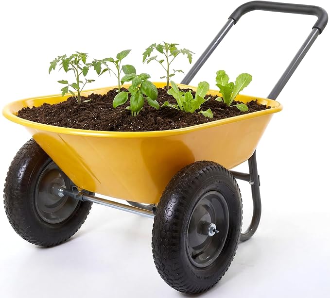 Carretilla de Jardinería Doble Rueda de Alta Resistencia miniatura 5