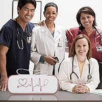 Vista 7 de BOVKE - Bolsa para estetoscopio 3M Littmann Classic III, Lightweight II S.E, Cardiology IV, MDF Acoustica Lightweight - Bolsillo extra para Blanco