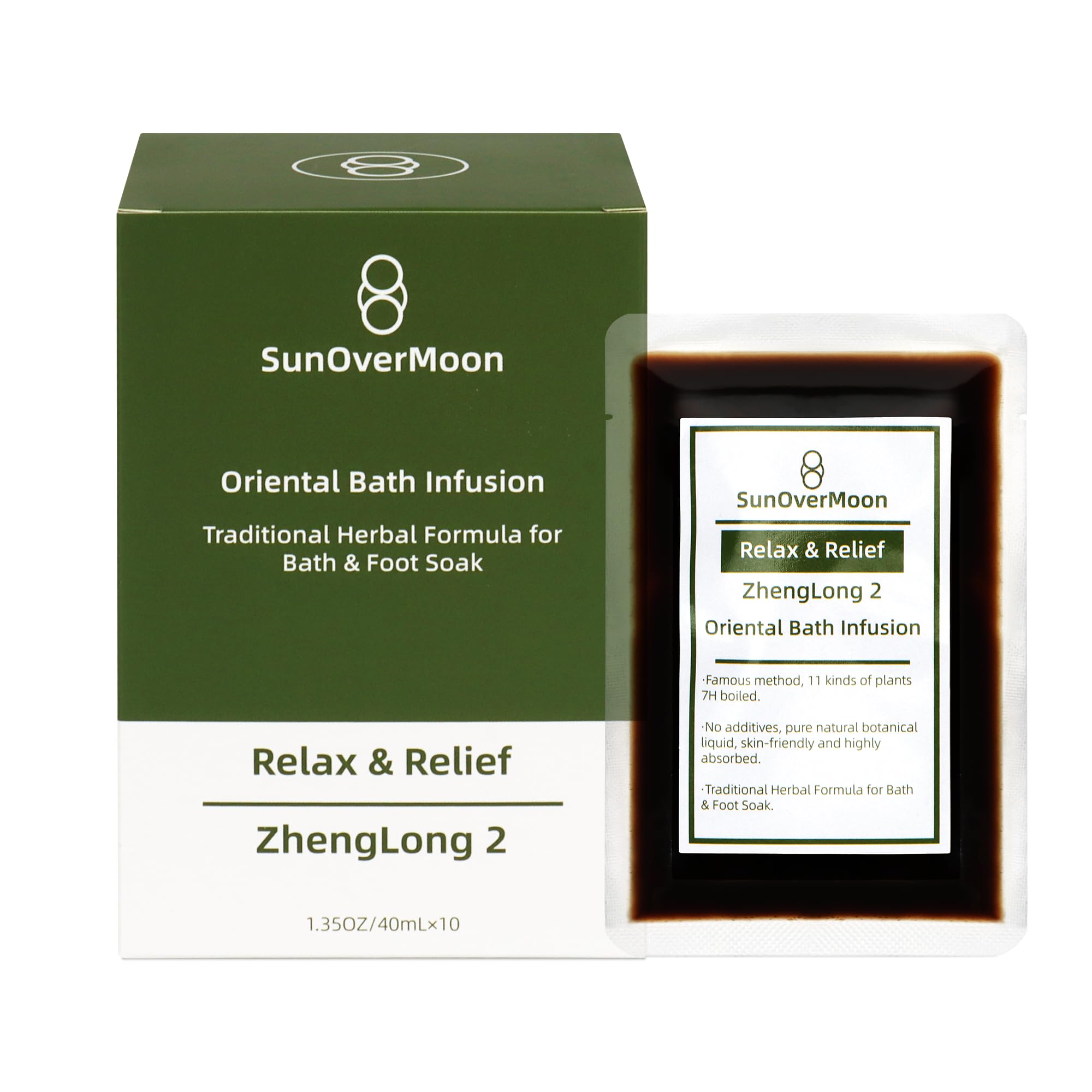 SunOverMoon Relax & Relief Foot Bath soak Pure Plant Original Liquid, Advanced Formula, 7 Hours Simmering, Original Liquid Concentration, Skin-Friendly, Good Absorption Efficiency.