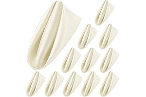 ANECO Ivory Satin Napkins for a Luxurious Dining Experience