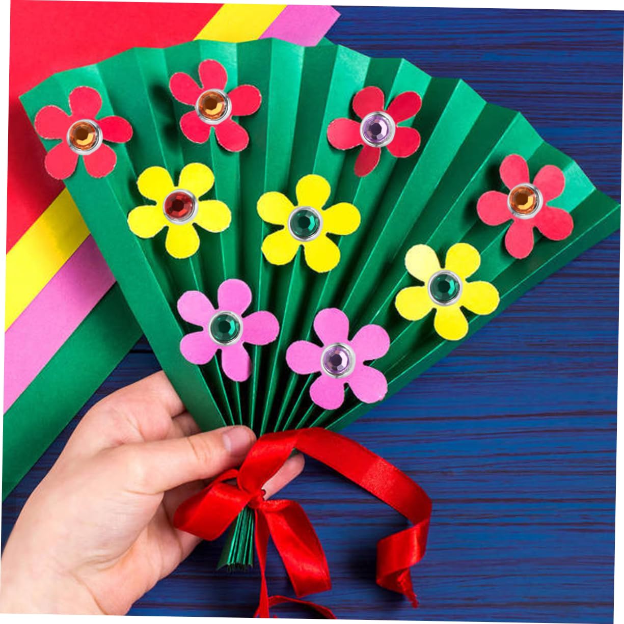 HOMSFOU 2sets Decorative Brads Scrapbooking Brads Handmade Nail DIY Accessories Assorted Mini Push Pins 50pcs*2