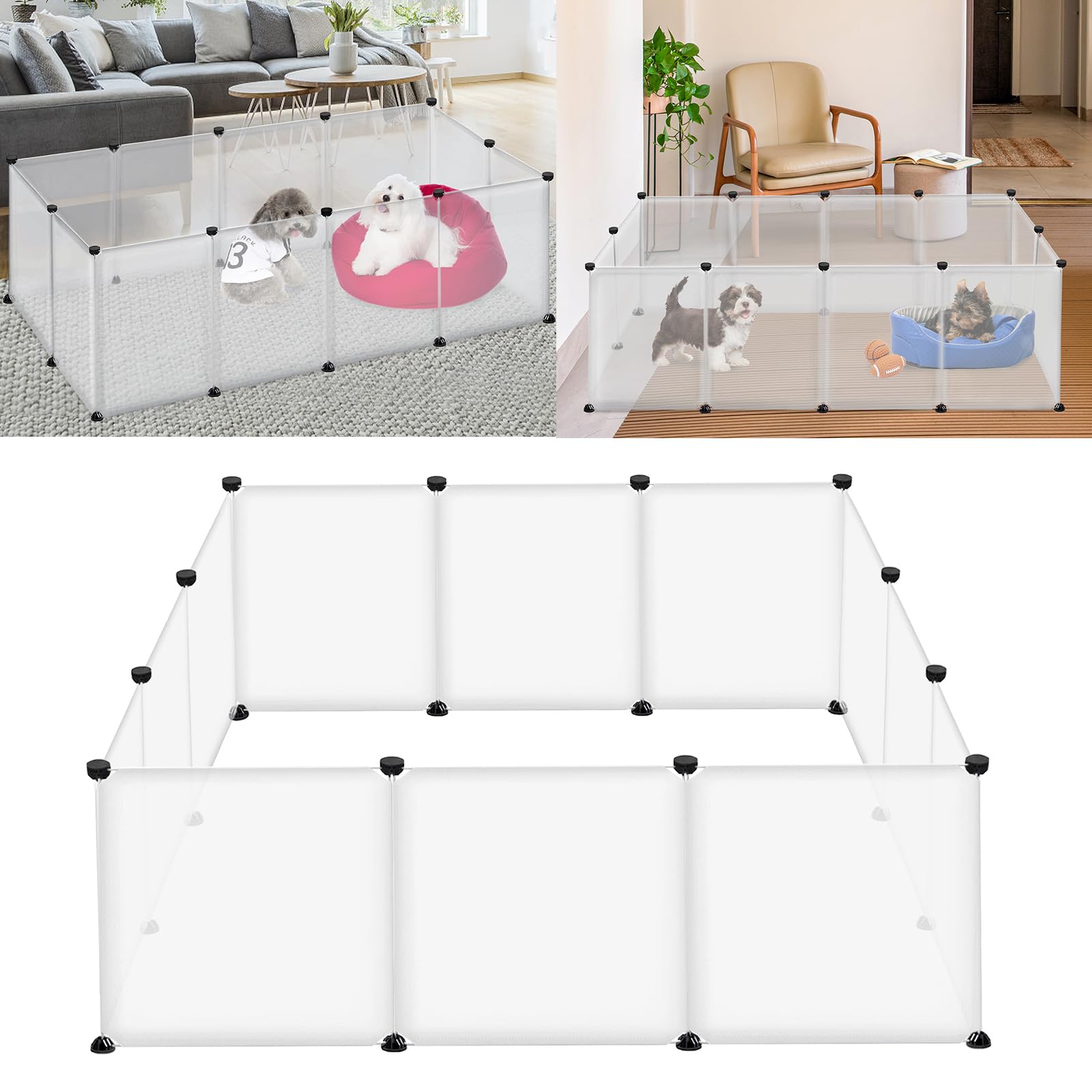 Recinto Para Conejos Y Animales Pequeños - 145x75x48 Cm, Plástico, Montaje Modular Para Interior/Exterior