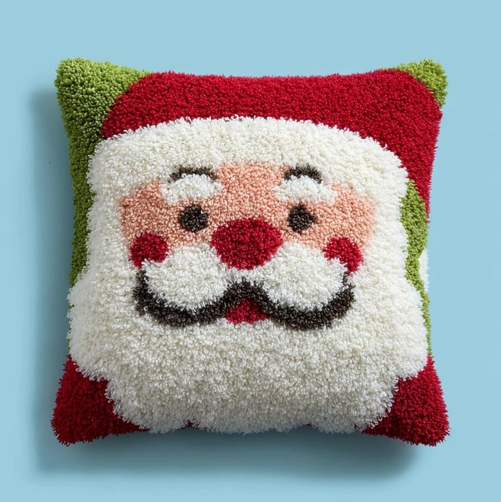 AxiangziK DIY Latch Hook Pillow Kits for Adults,Cute Santa Claus
