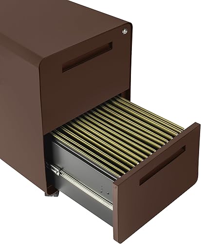 Vista 17 de Laura Davidson Furniture Stockpile - Archivador móvil de 2 cajones con cerradura, archivador de metal para debajo del escritorio, carpetas de Blanco