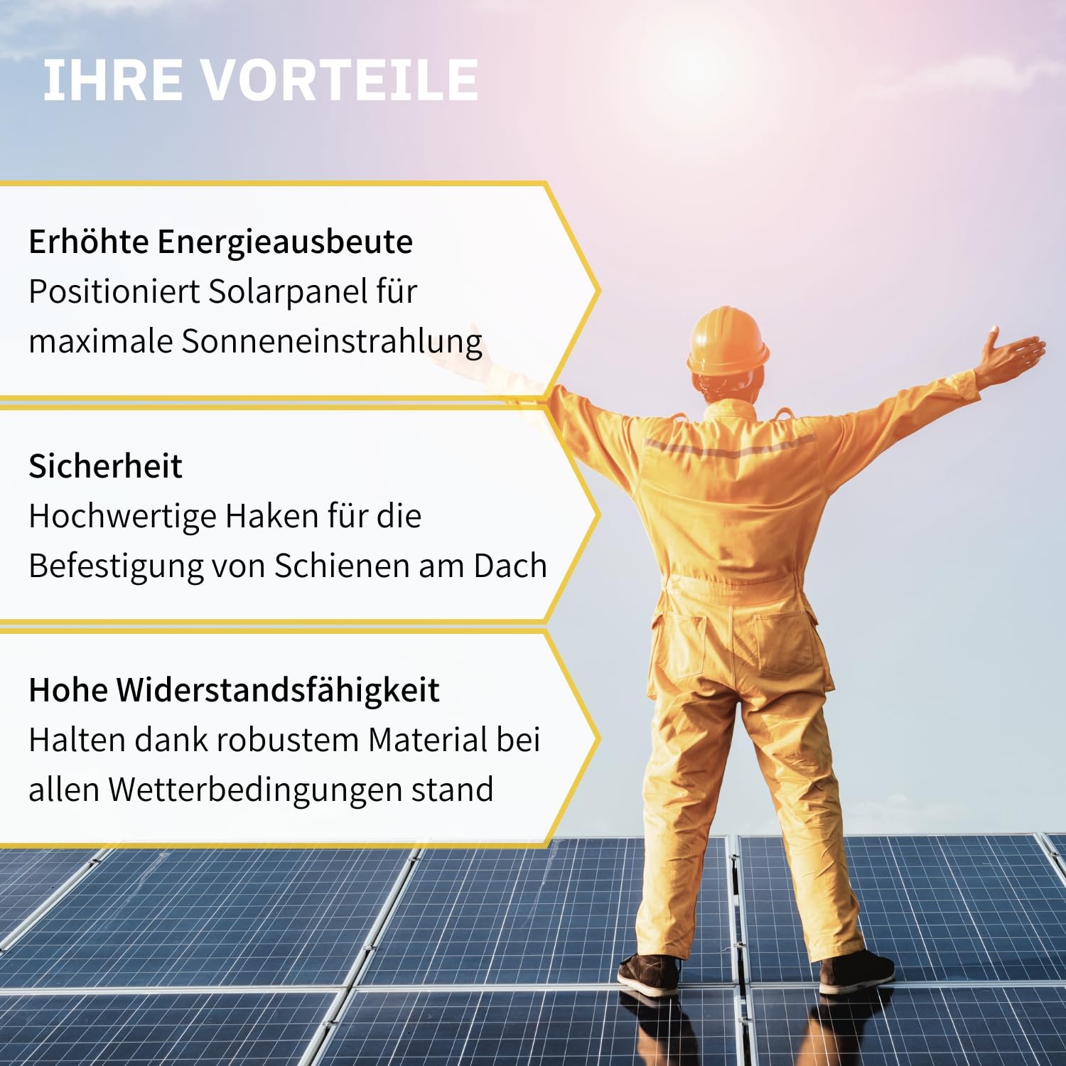 Avoltik Solarpanel Halterung Wohnmobil - Witterungsbeständige Halterung Solarpanel Wohnmobil aus ABS-Kunststoff - Solar Eckhalterung + Kabeldurchführung Dach - Solar Wohnwagen Halterung Weiß