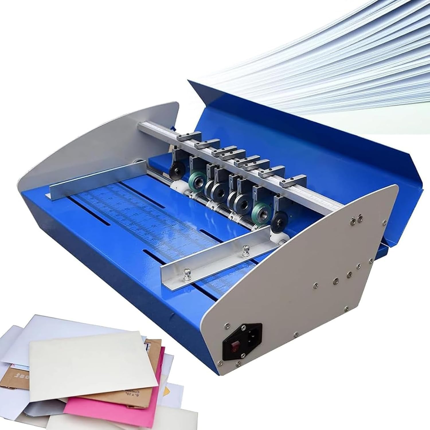 Elektryczna bigówka 3 w 1, bigówka i dziurkacz do papieru, wytrzymała metalowa, 520 mm, do menu, zdjęć i teczek