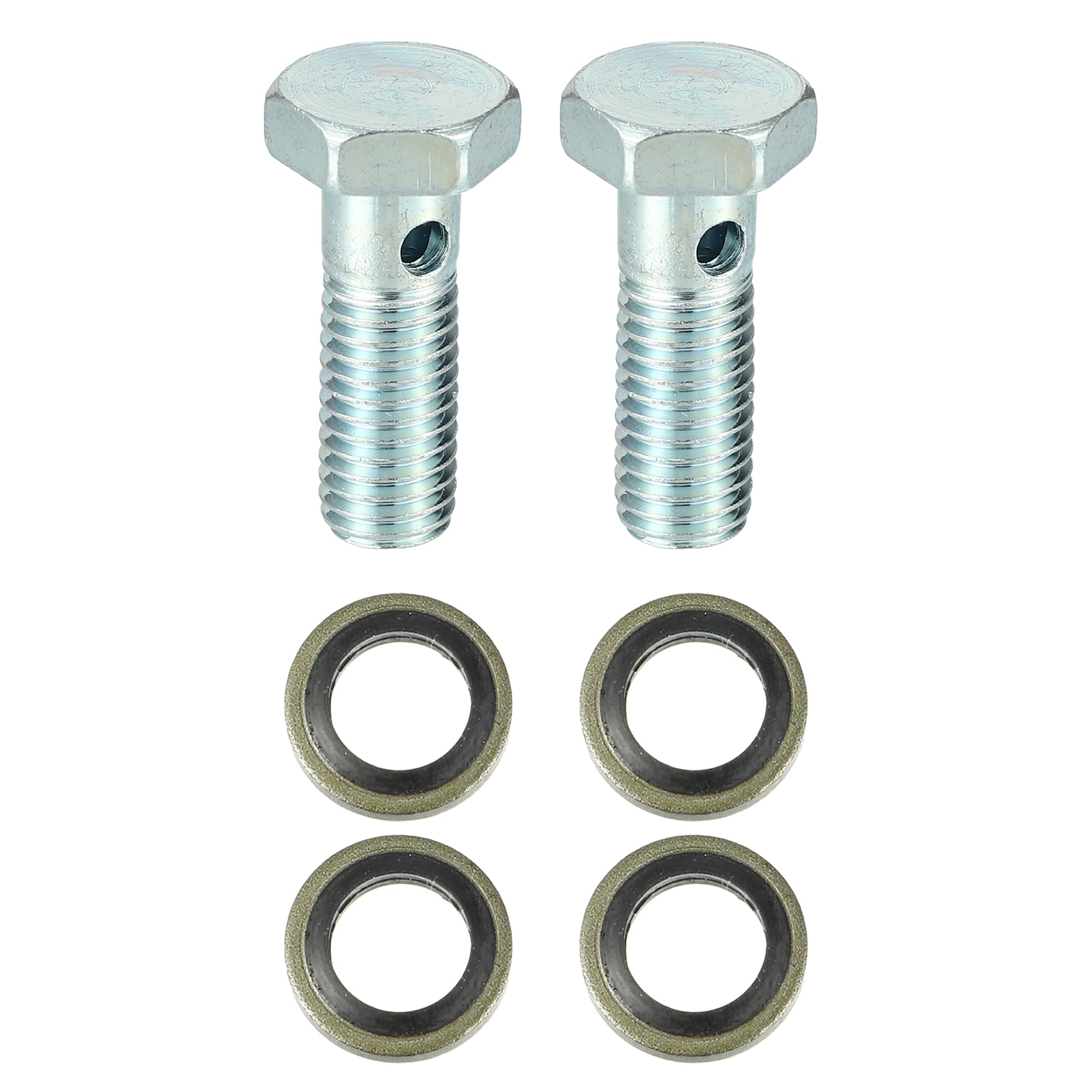 X AUTOHAUX 2 Set Universal Auto Banjo Bolt Brake Fitting Adapter M10 x 1.5