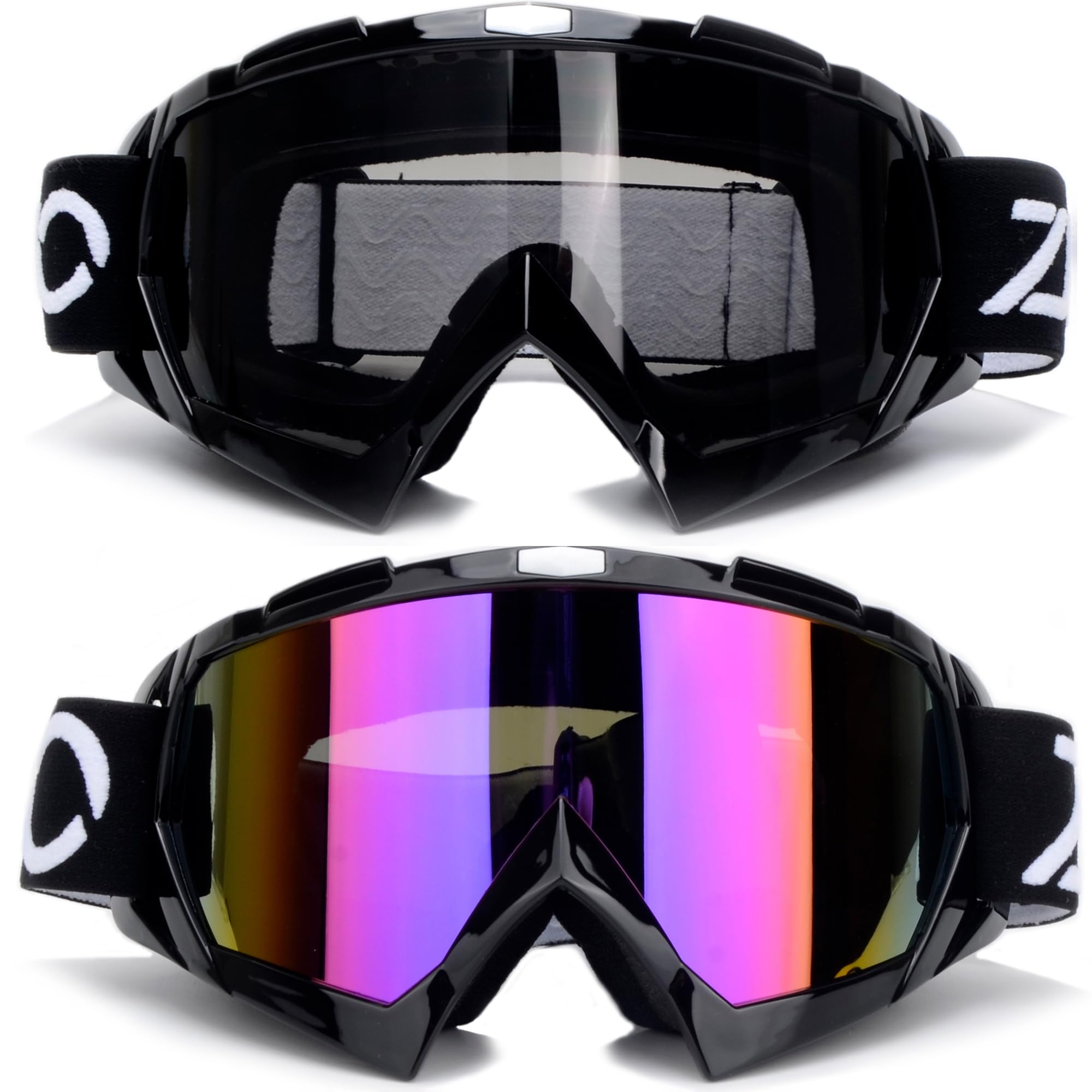 2 Pack ATV Goggles Dirt Bike Motocross Off Road Riding Motorcycle goggles Racing MX UTV Goggles