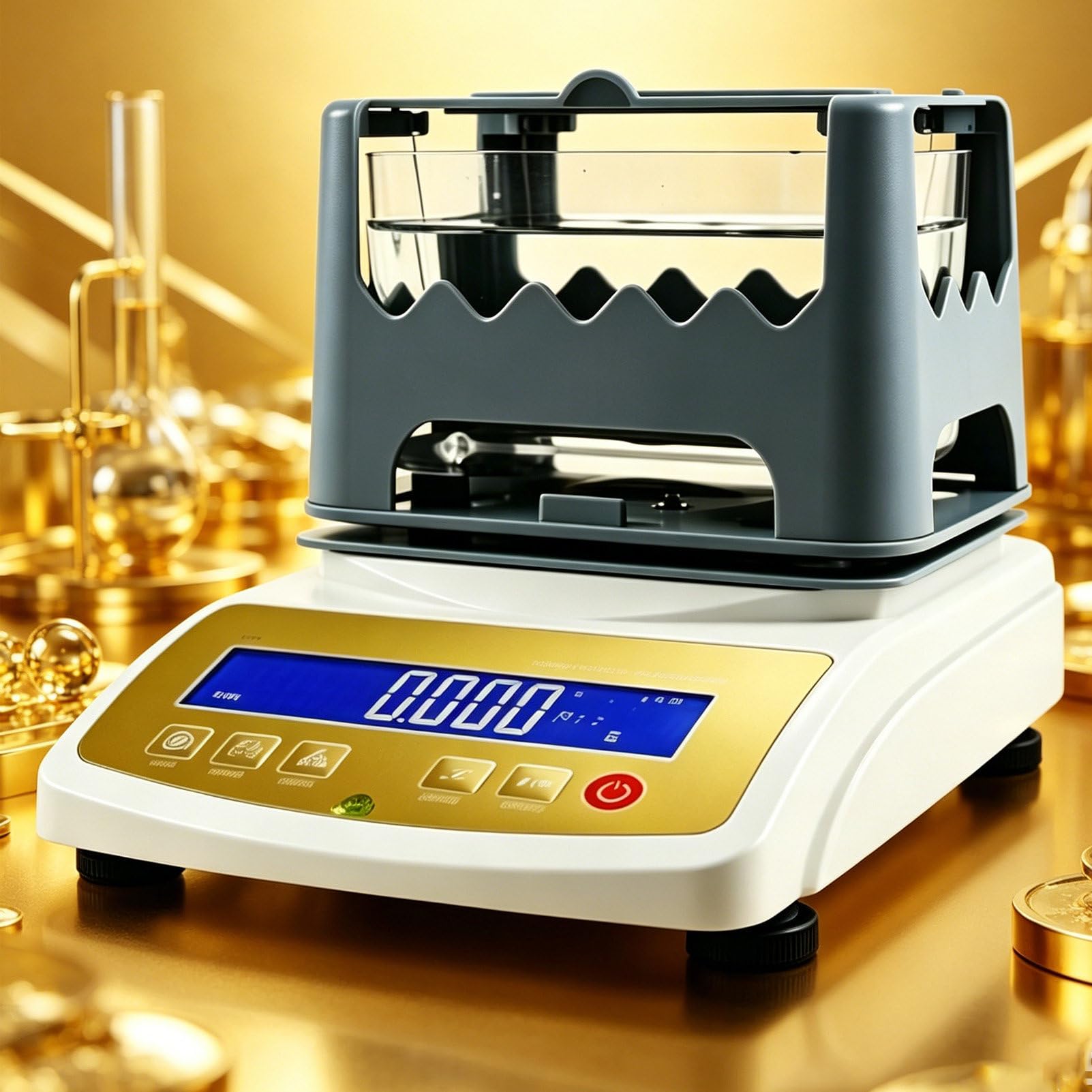 Pvxa Gold Purity Tester Machine - LCD Display, Gold Purity Content Detector, 0.001g/Cm³ Accuracy Gold Tester, Precious Metal Authenticity Tester 600K