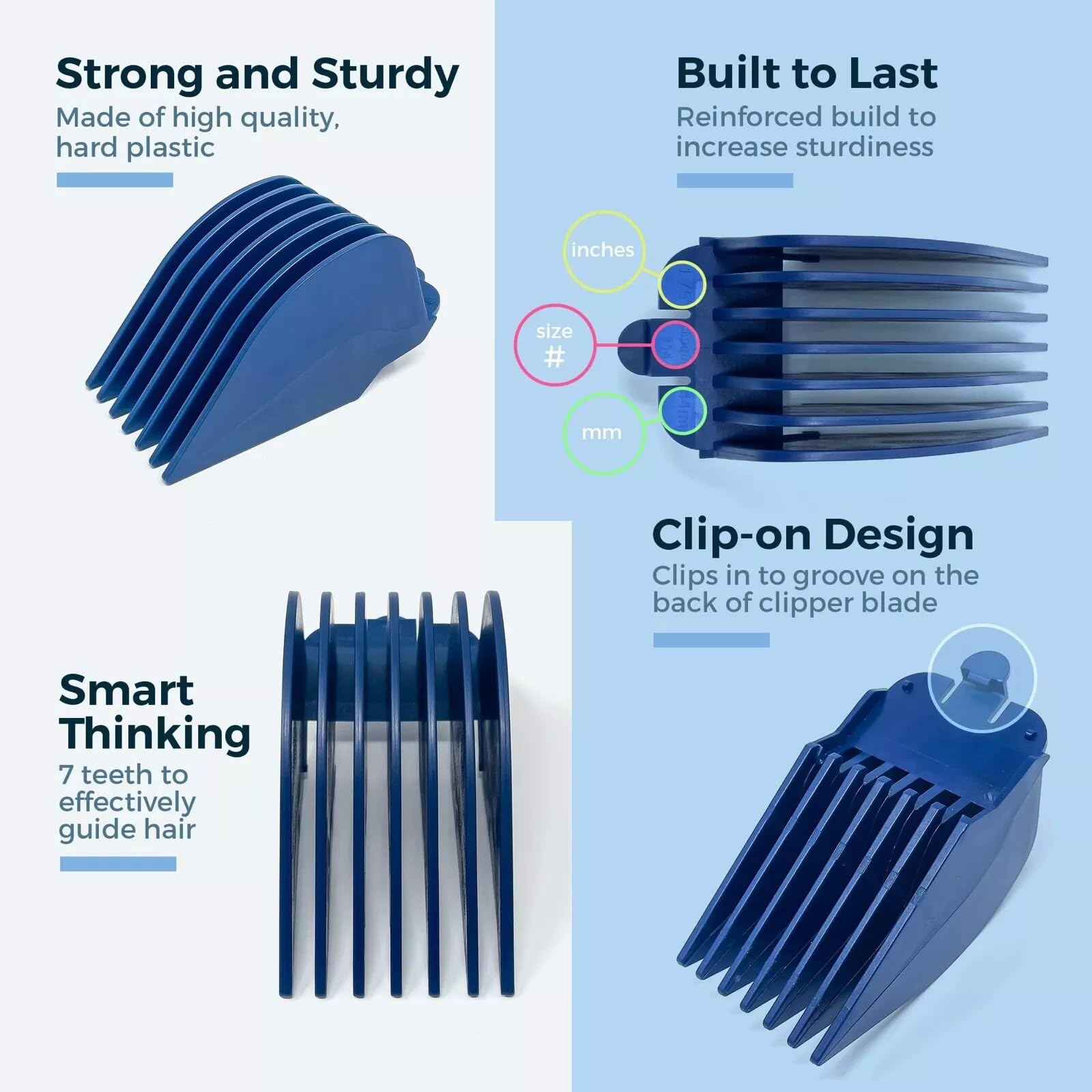 6PCS Clipper Guide Combs 1.25