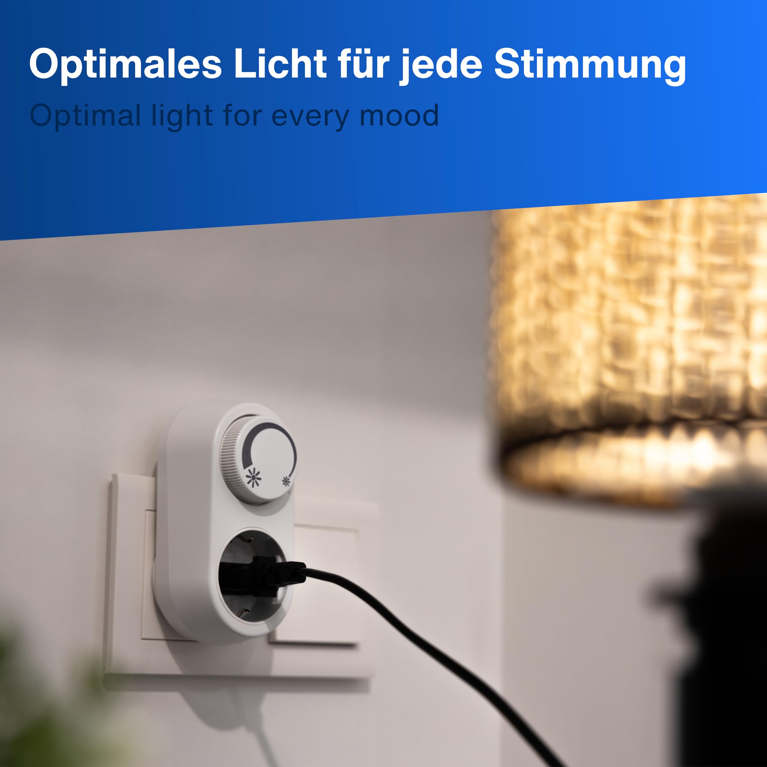 REV Variateur, adaptateur de gradateur LED avec prise unidirectionnelle, contrôle de la luminosité, blanc