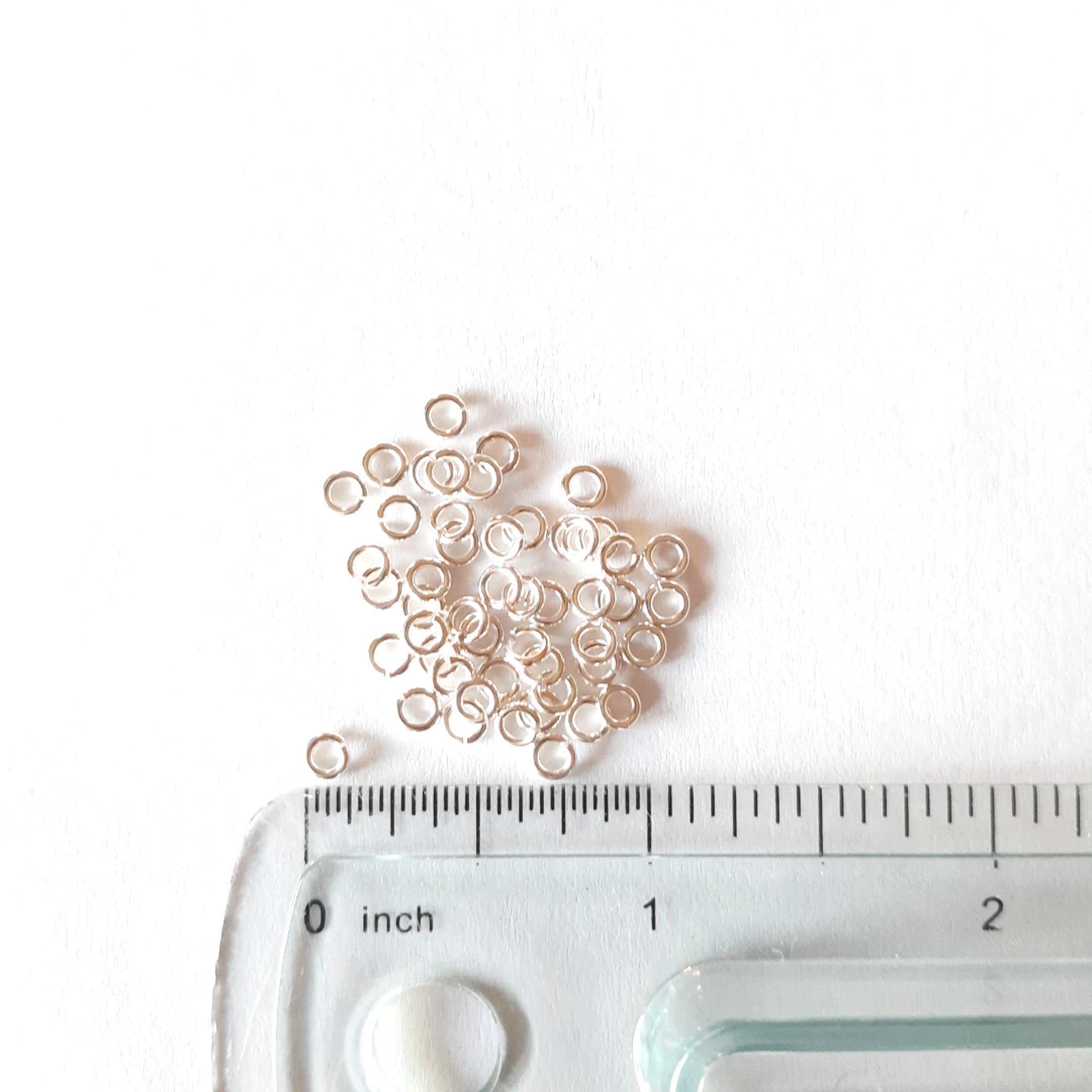 50 Argentium Silver Round Open Jump Rings 3.6MM OD, 2.0MM ID 20 Gauge by Craft Wire