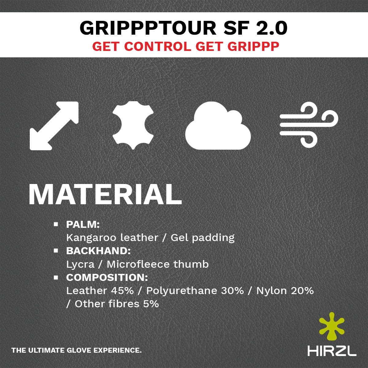 Guantes de ciclismo unisex dedos cortos HIRZL Grippp tour 2.0