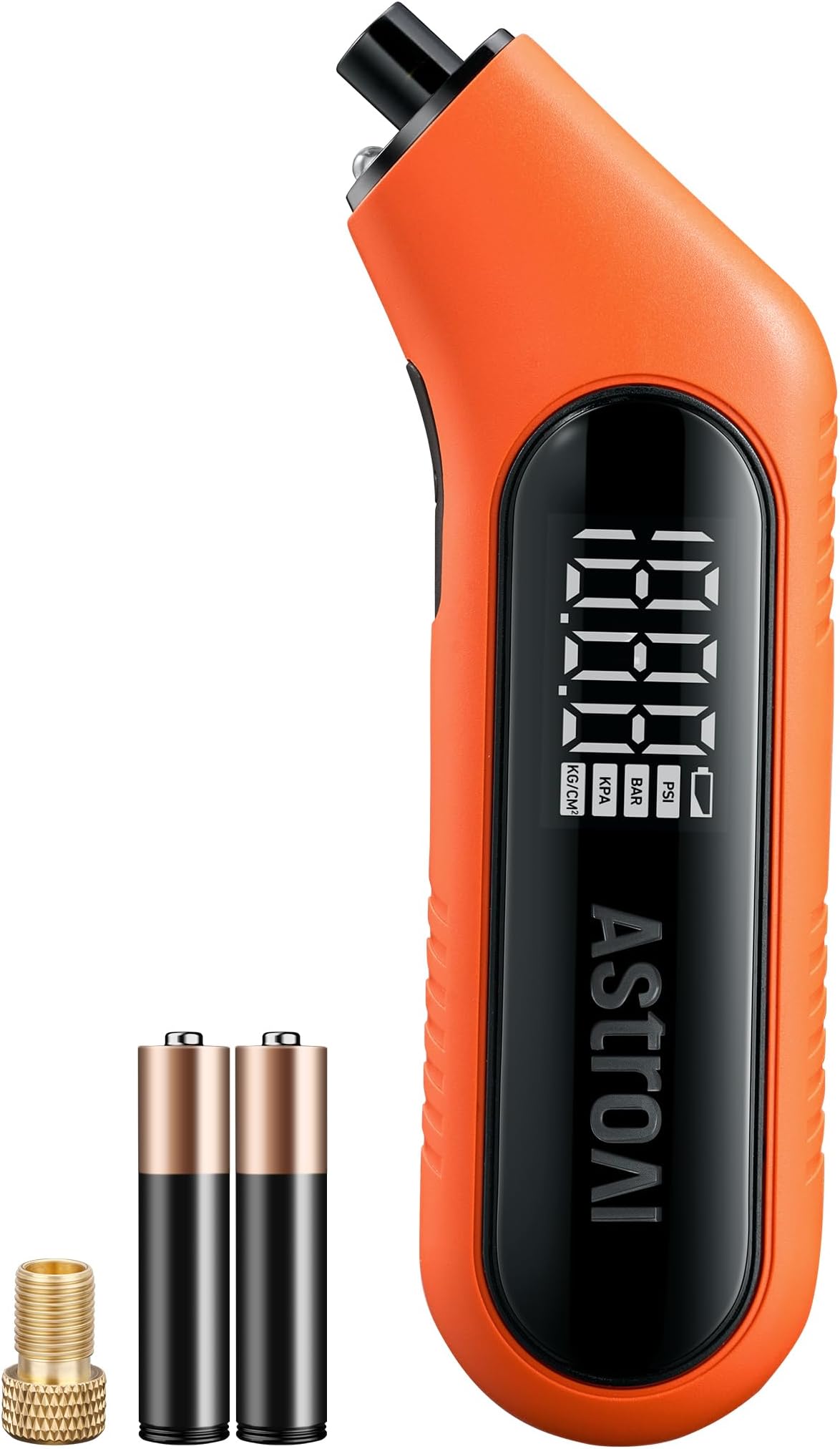 AstroAI Digital Tire Pressure Gauge 300PSI Large Screen with Backlight and Flashlight, ANSI 2A High Accuracy, Compatible with Schrader Valves, 4 Units, Presta Valve Adapter Included, AAA Batteries