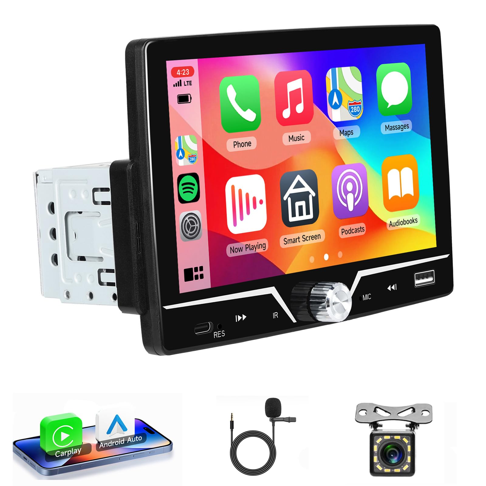 1 Din Autoradio Mit Carplay - 7 Zoll Elektrisch Versenkbarer Touchscreen