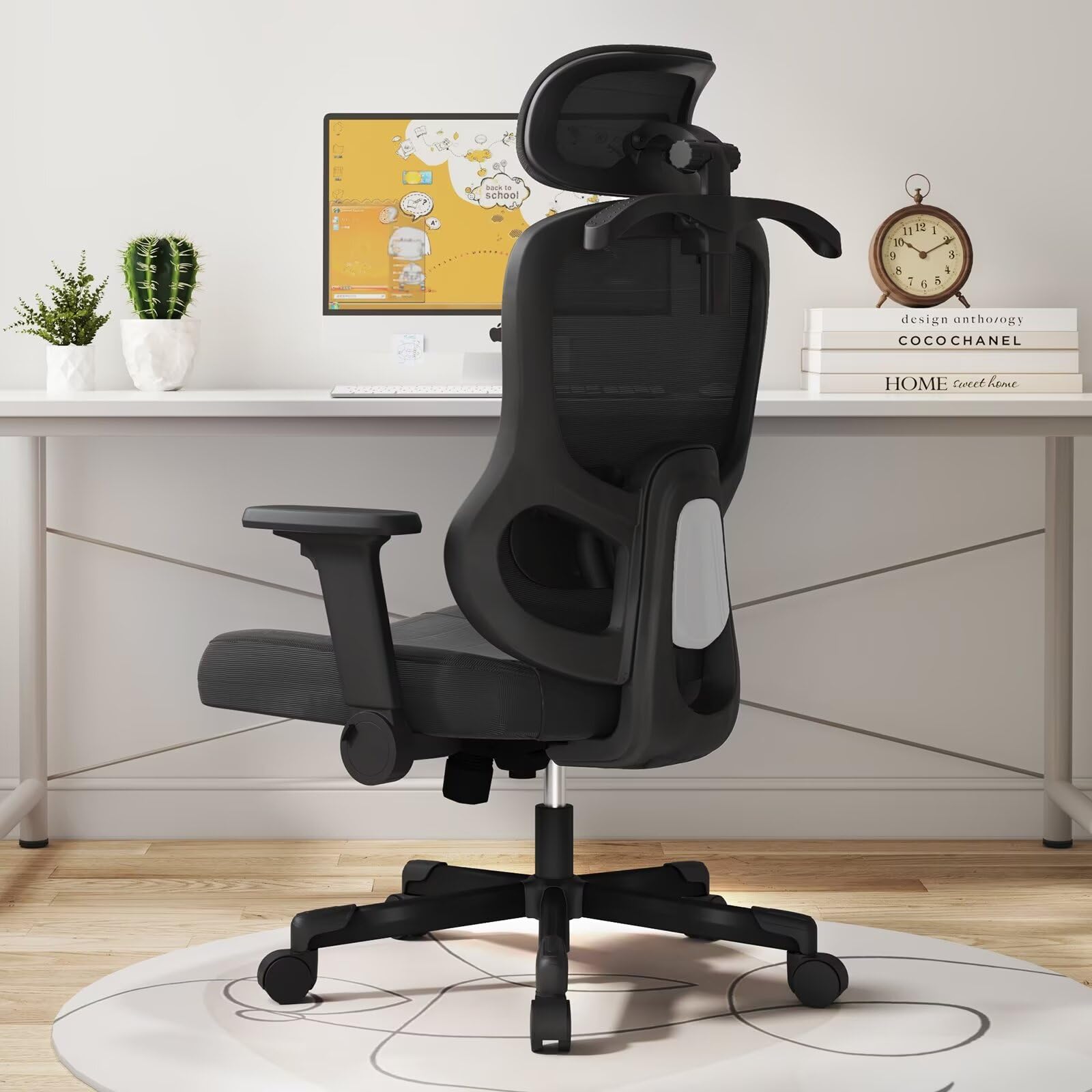 Ergonomic Office Chair Big Tall Reclining Gaming Chair Adjustable Lumbar  Support 6D Armrest 6D Headrest Breathable Mesh Swivel Computer Chairs Home