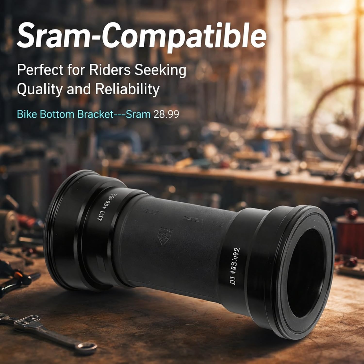 Pressfit Bottom Bracket BB86 30mm Crankset Bearing for Mountain Road Bikes, Aluminum Alloy - Sealed Bearings, Noise Reduction, Durable and Lightweight Design