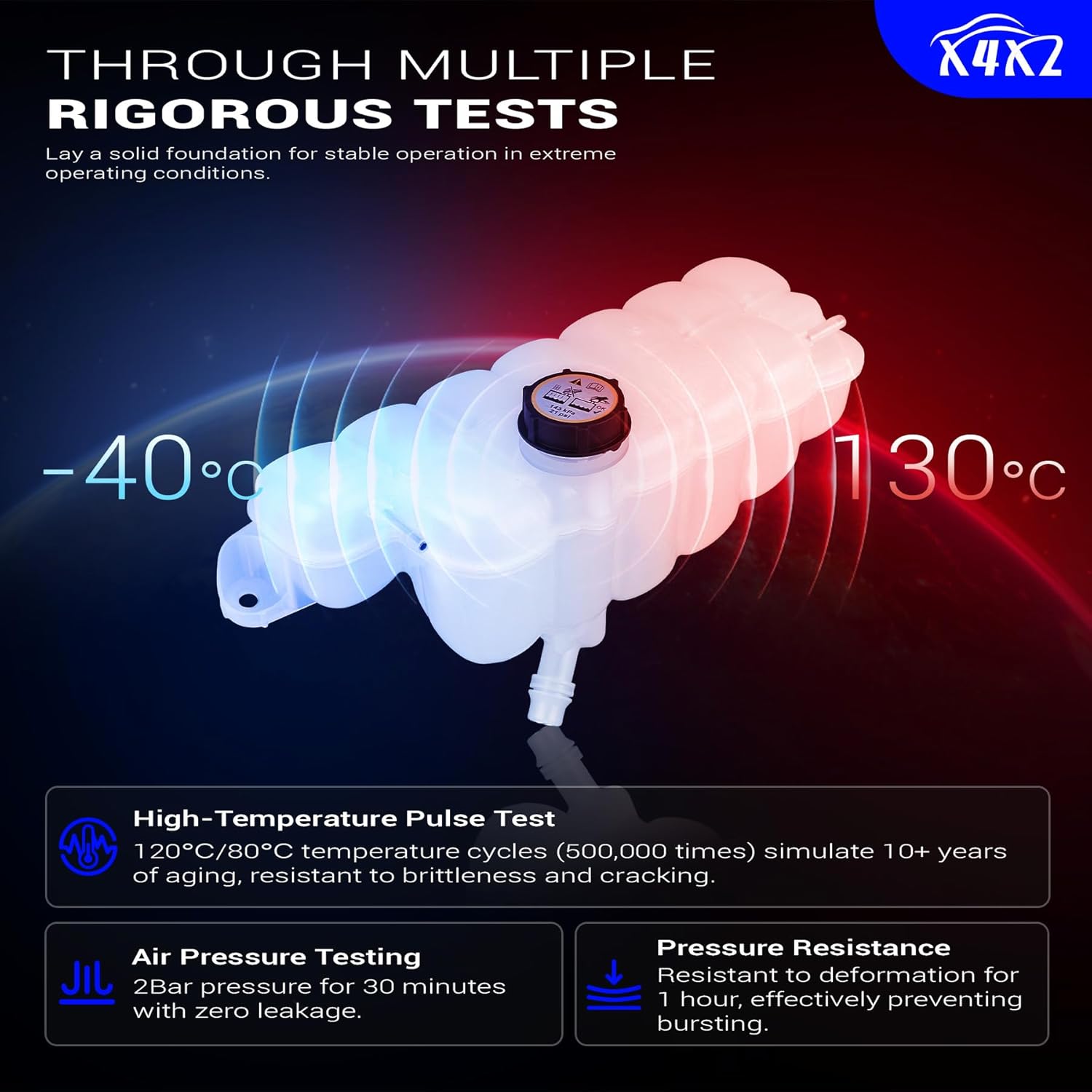 FL3Z-8A080-A Engine Coolant Reservoir Expansion Tank For 2015-2024 Ford Expedition F-150 2018-2024 Lincoln Navigator Replaces# FL3Z8A080A 603-318