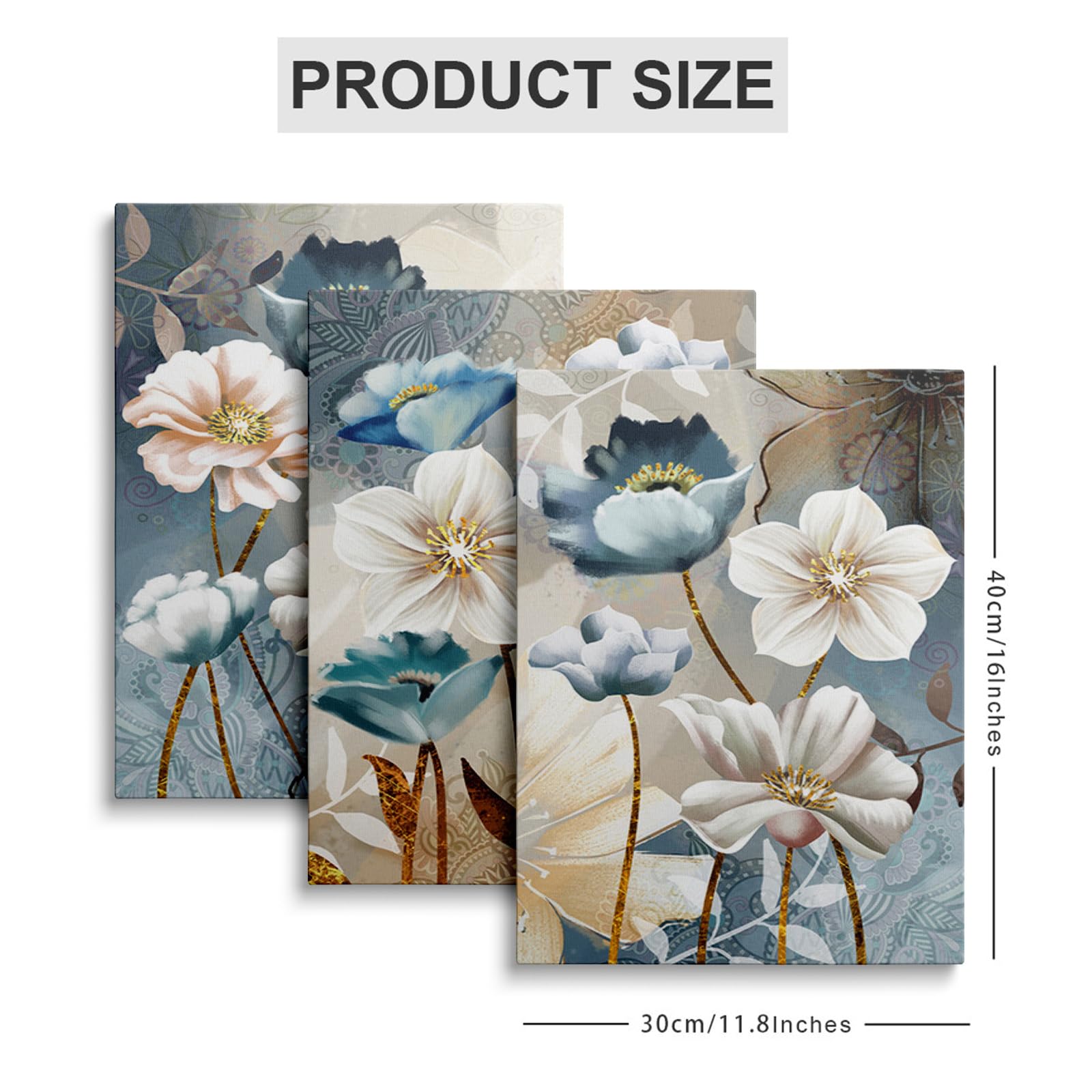 prinfantasy Posters & Prints Pictures for Bedroom Walls Canvas Personalised Photo Painting for Adults Large Flowers Wall Art Picture Print 0605 - Image 2