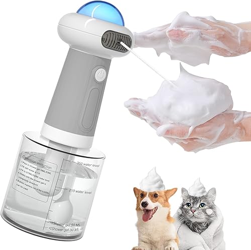 Miniatura 8 de Dispensador eléctrico de champú para perros, rociador de champú para gatos IPX7, suministros de baño para mascotas, dispensador automático de champú