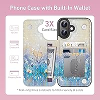 Vista 614 de LETO para iPhone 15 Pro Funda tipo cartera - Tapa tipo folio con patada - Diseños de moda - Tarjetero - Funda protectora para mujeres y niñas - 6.1