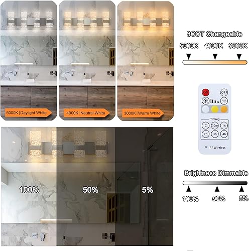 Miniatura 4 de Moderna lámpara de tocador de baño de níquel cepillado, elegante lámpara LED de níquel sobre el espejo, accesorios de iluminación de pared con
