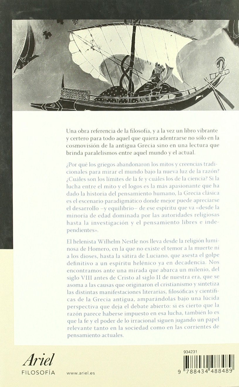 Historia del espíritu griego: Desde Homero hasta Luciano: 1 (Ariel Filosofía)
