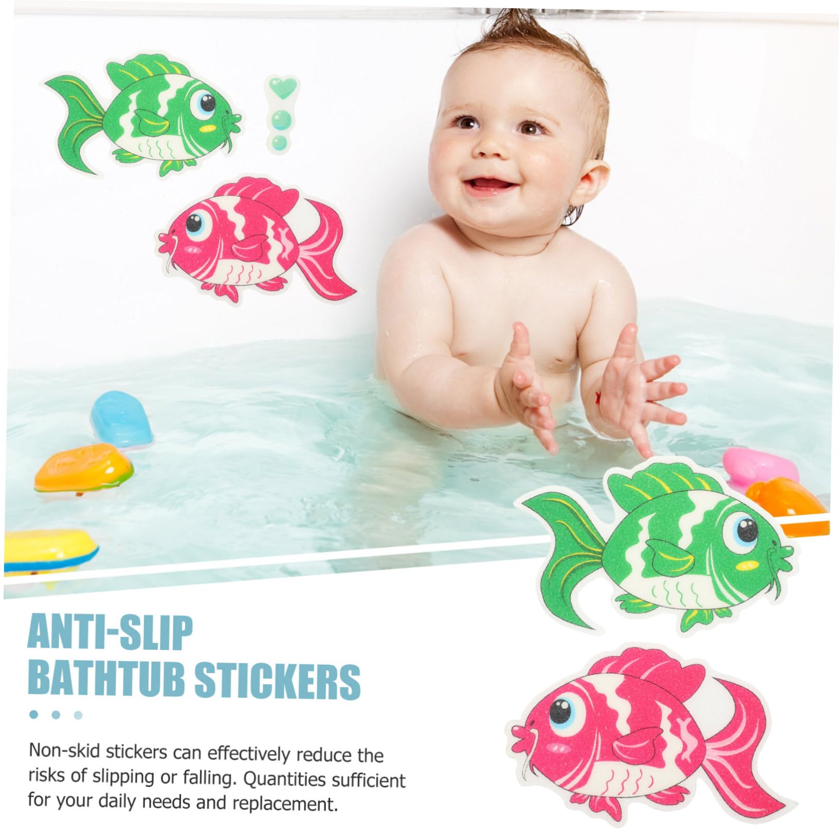 TOPBATHY 3 Series Pegatinas Antideslizantes para Bañera Forma De De Decales Adhesivos De Prevención Diseño Infantil para Baños Y Duchas Casa Y Hotel 12 Piezas X 3