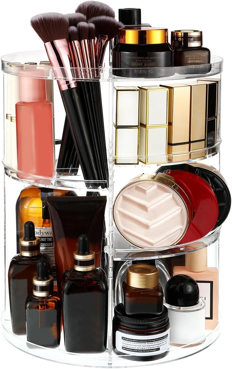 Make Up Kosmetik Organizer, 360° Drehbar, Schmink Aufbewahrung Kosmetikbox