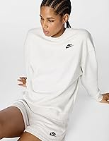 Vista 4 de Nike Sudadera de forro polar con capucha y cuello redondo suelto para mujer Sportswear Club