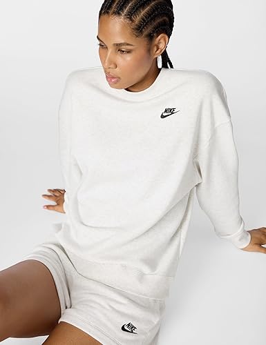 Miniatura 4 de Nike Sudadera de forro polar con capucha y cuello redondo suelto para mujer Sportswear Club