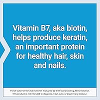 Vista 6 de Life Extension Biotin 600 mcg Suplemento de apoyo de vitamina B7 para cabello hermoso, uñas y más allá, sin gluten, sin OMG, 100 cápsulas