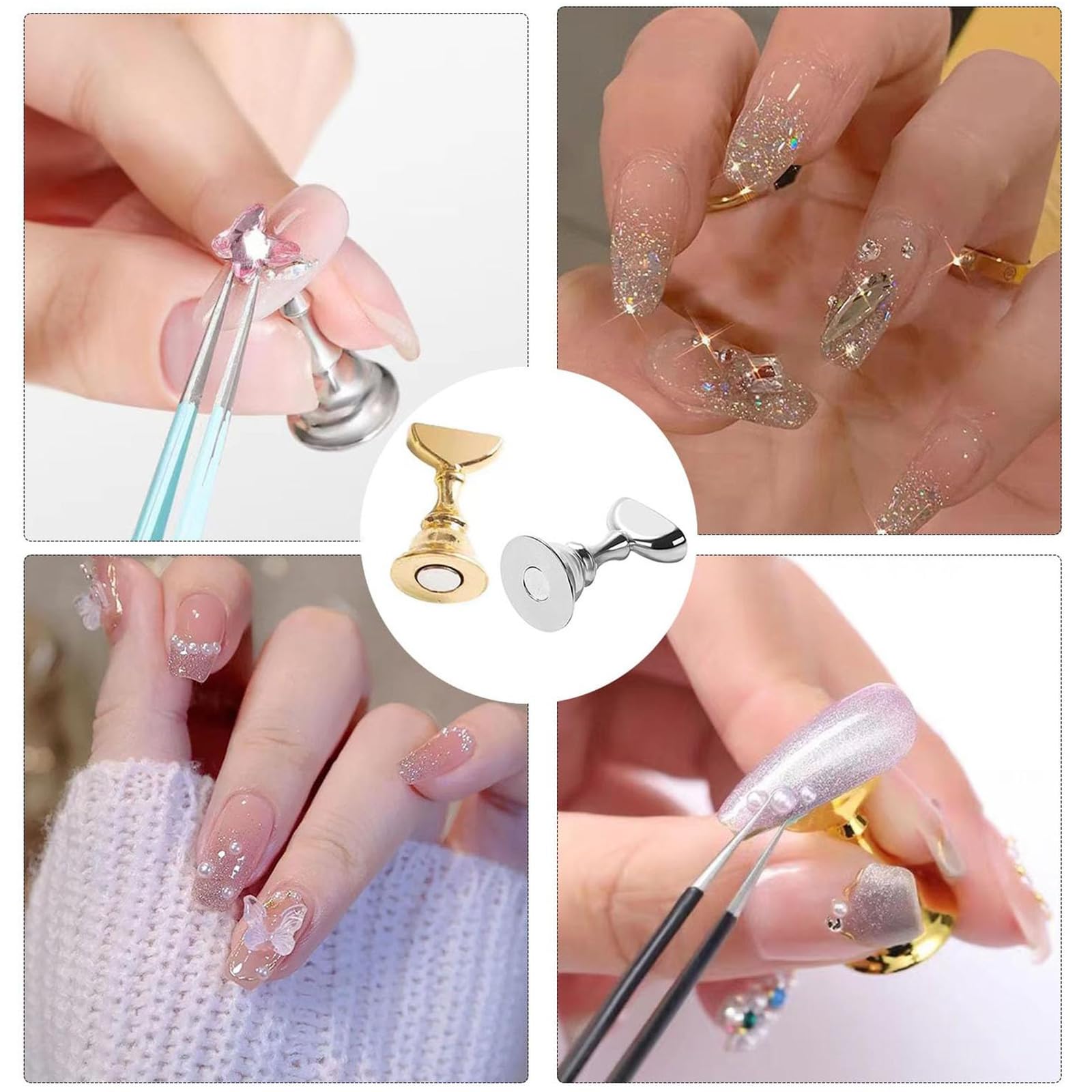 Amazon | 10本セット ネイル練習台 ネイルチップスタンド 固定用