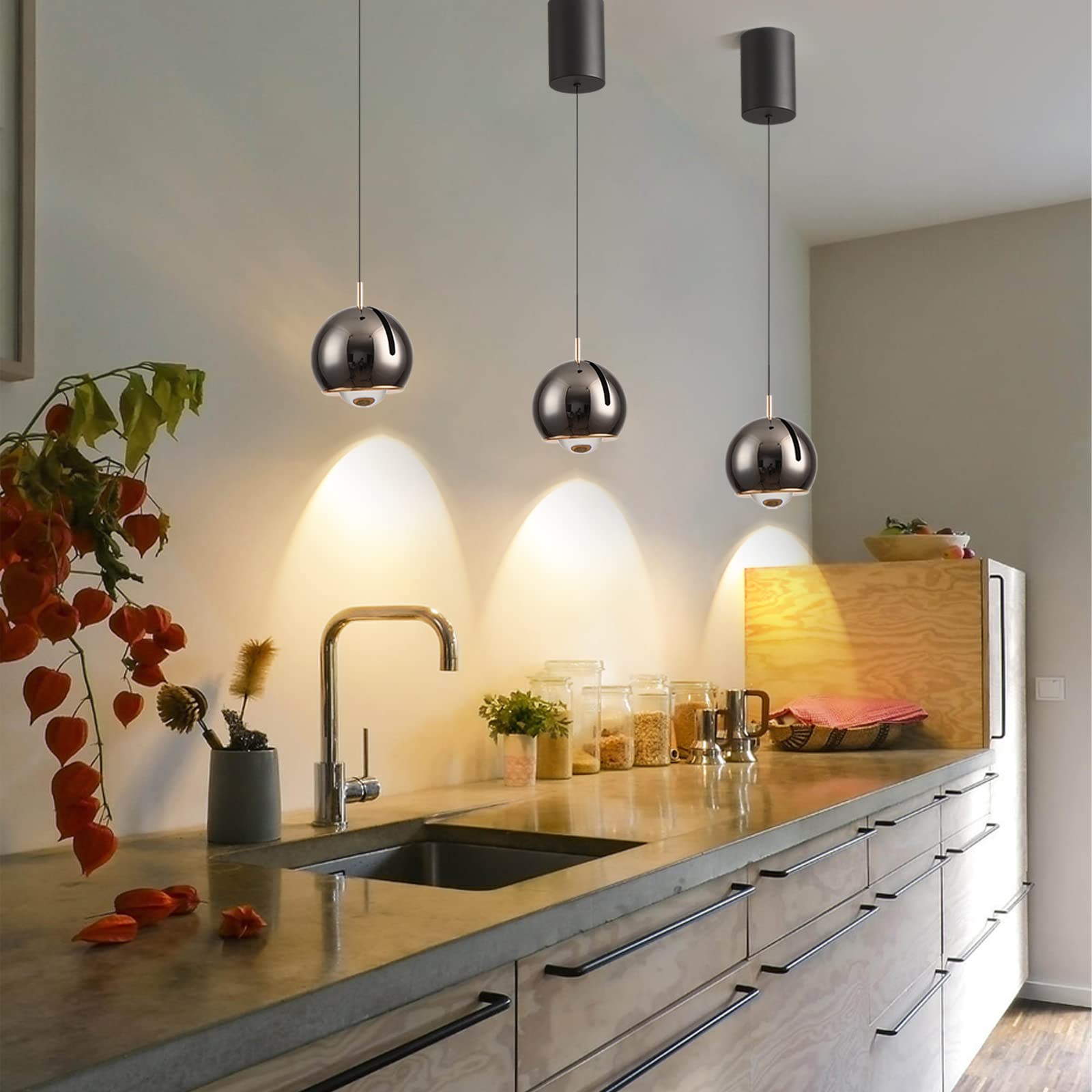 Creativo Sollevamento Illuminazione Interruttore a sfioramento Dimmerazione Luce a sospensione Camera da letto Angolo di 90° Regolabile Luci sospese Alluminio Salita e discesa Lampadari LED Calda Luce