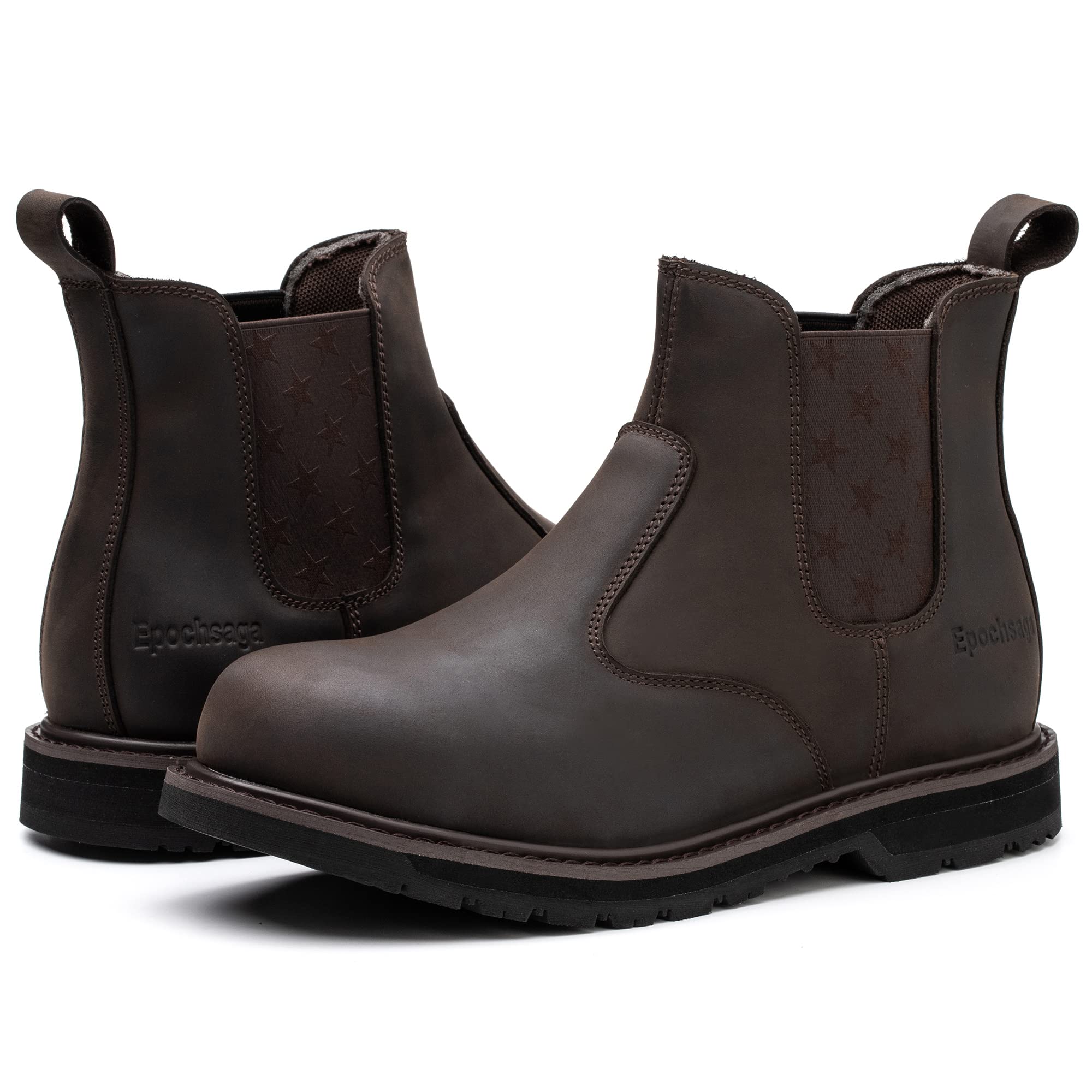 Composito/Punta d'acciaio Chelsea Stivali da lavoro di sicurezza Scarpe industriali costruzione Moda isolata