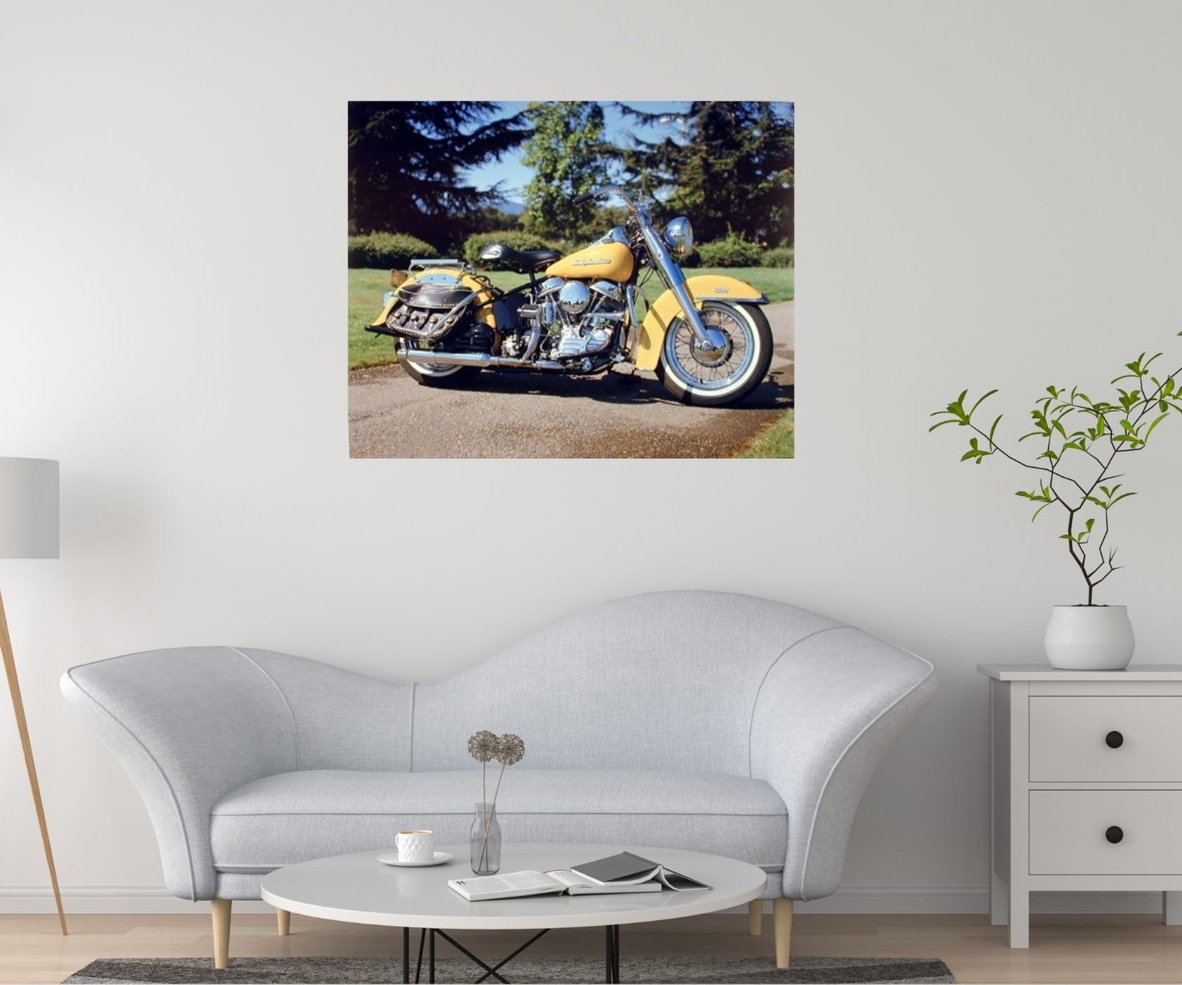 Amazon.co.jp: 1954年Panhead Harley Davidson Motorcycle壁装飾アート
