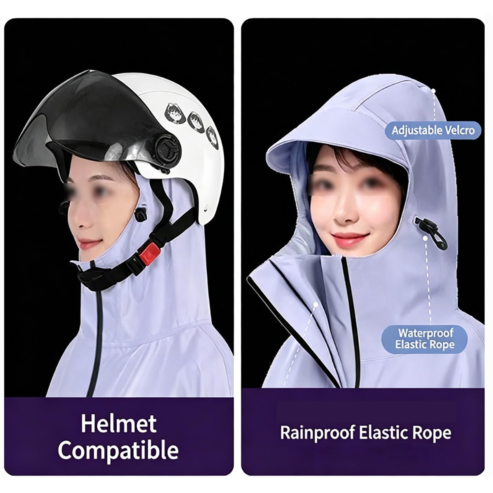 Couvrant Tout Le Corps Imperméable Poncho Pluie Pour Adultes Trottinette électrique Poncho De Pluie Unisexe Pour Deux Personnes Cape De Pluie Moto Housse De Pluie