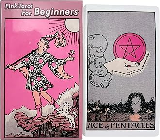 Tarot Cards Board Game, 78 Card Pink Tarot for Beginners, Pink Werther Tarot Tabletop Deck