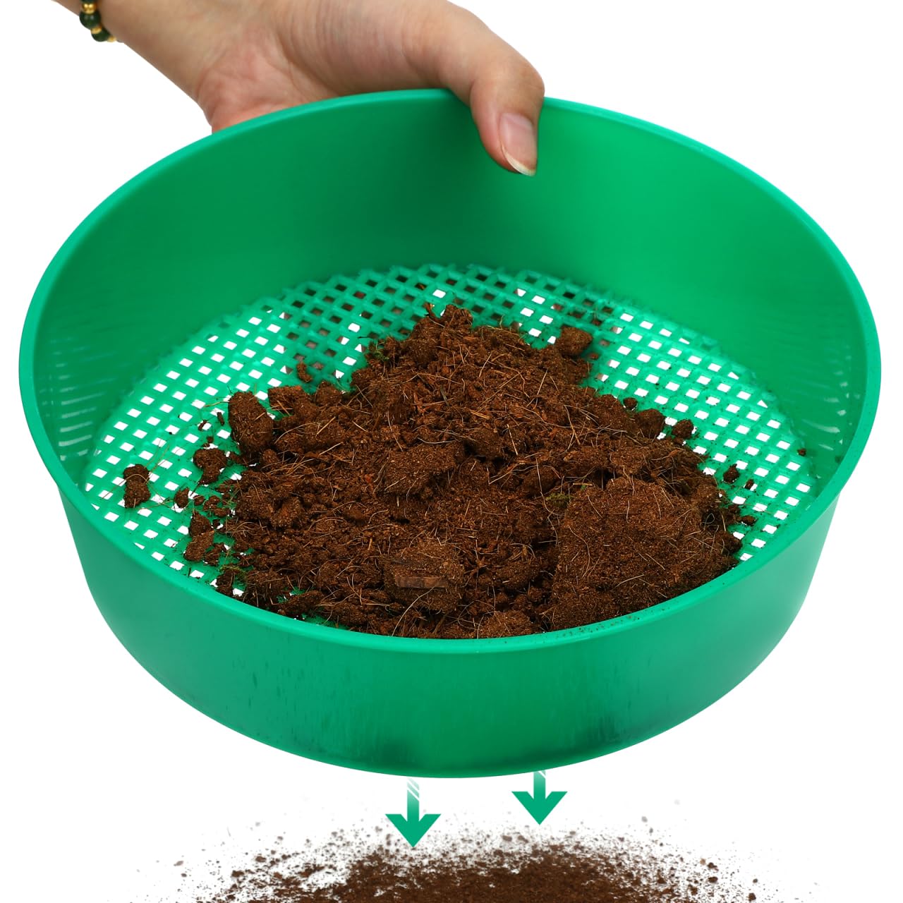 DOITOOL Lot De 2 Tamis De Jardin 20.50 X 20.50 X 6.00 Cm Maillage Léger en Plastique pour Filtrage De Compost Sol Et Débris Outil Pratique pour Balcon Jardin Parc