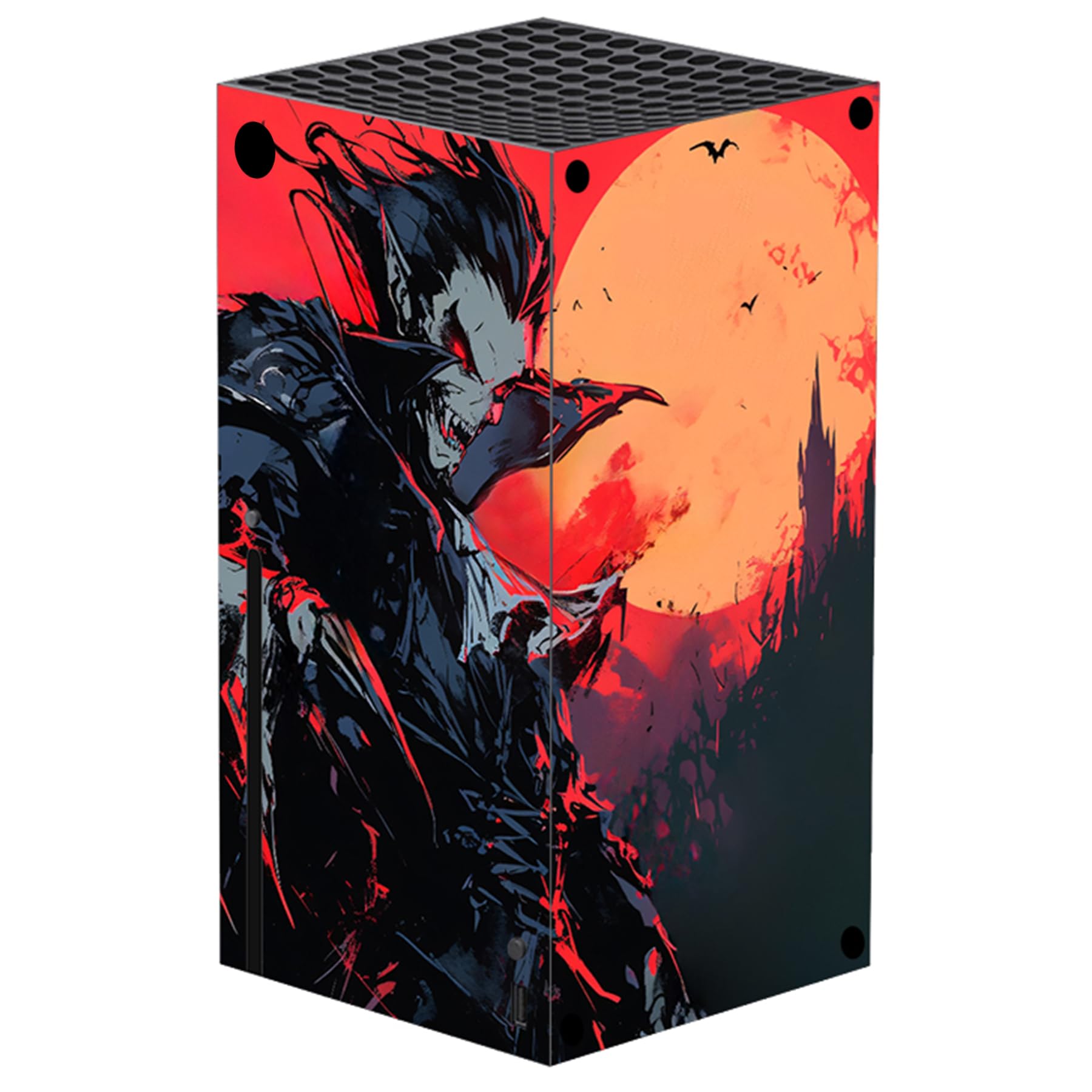 playvital Autocollant Manette pour Xbox Series X Accessoires Protection,Stickers pour Xbox Series X Console Skin-Vampire Lune de Sang - 2