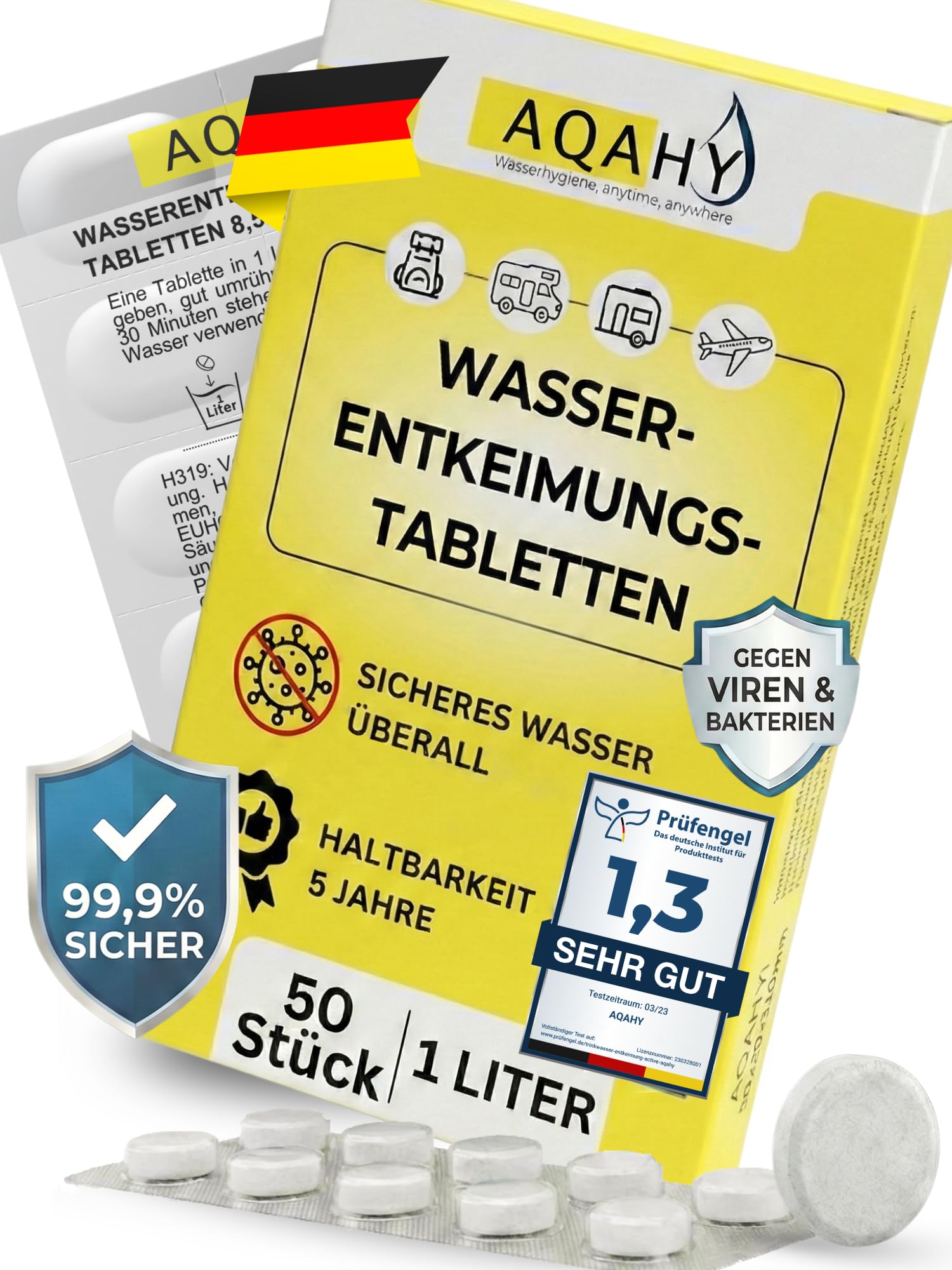 Wasserentkeimungstabletten im Vergleich