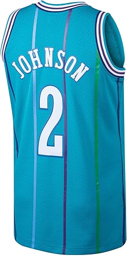 Miniatura 3 de Larry Johnson Charlotte Hornets #2 Teal Infants Soul Hardwood Classic Swingman Jersey