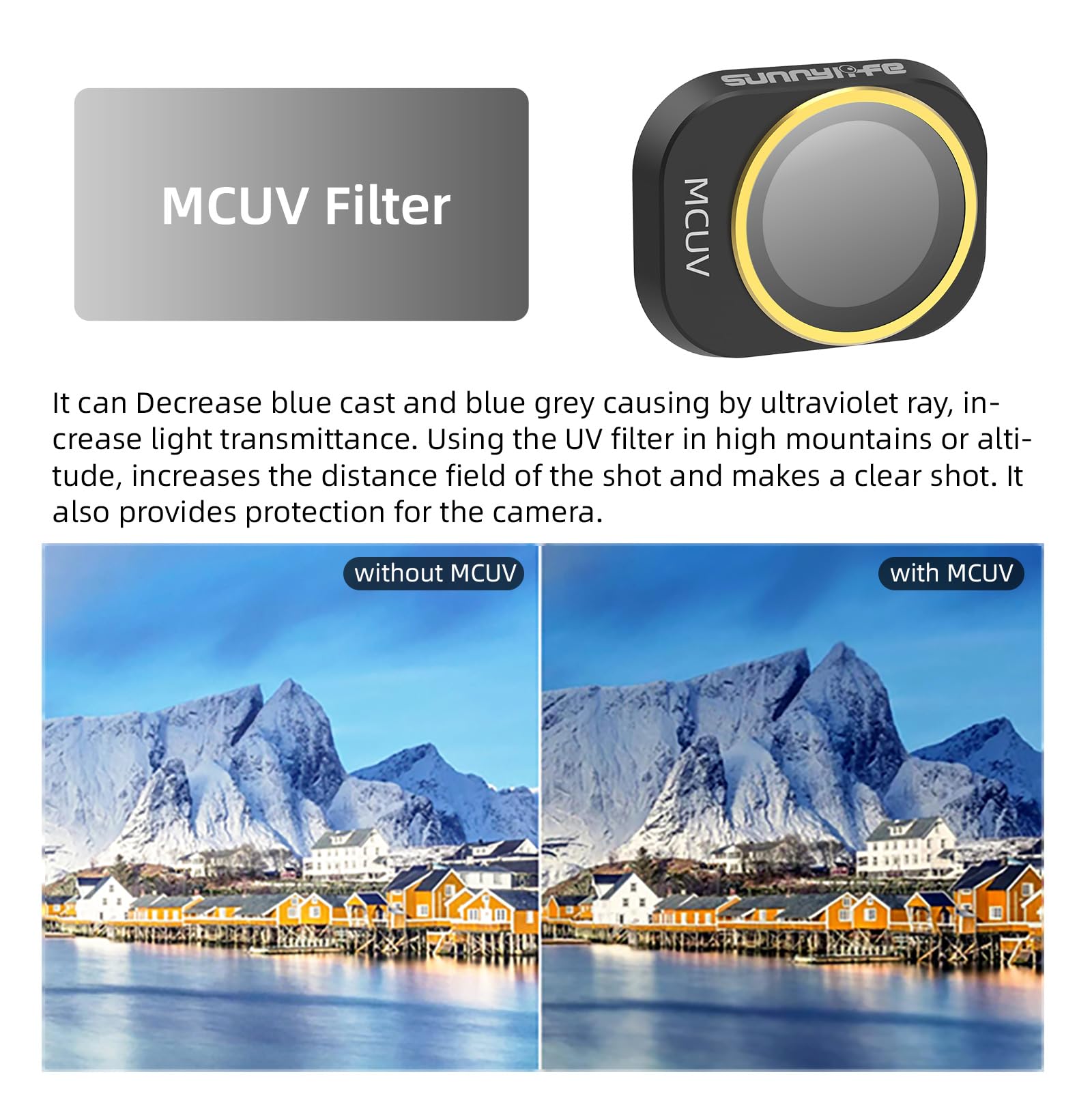 PALUMMA Filtres UV Pour DJI Mini 4 Pro - Protection Objectif Drone Avec Verre Optique Multicouche