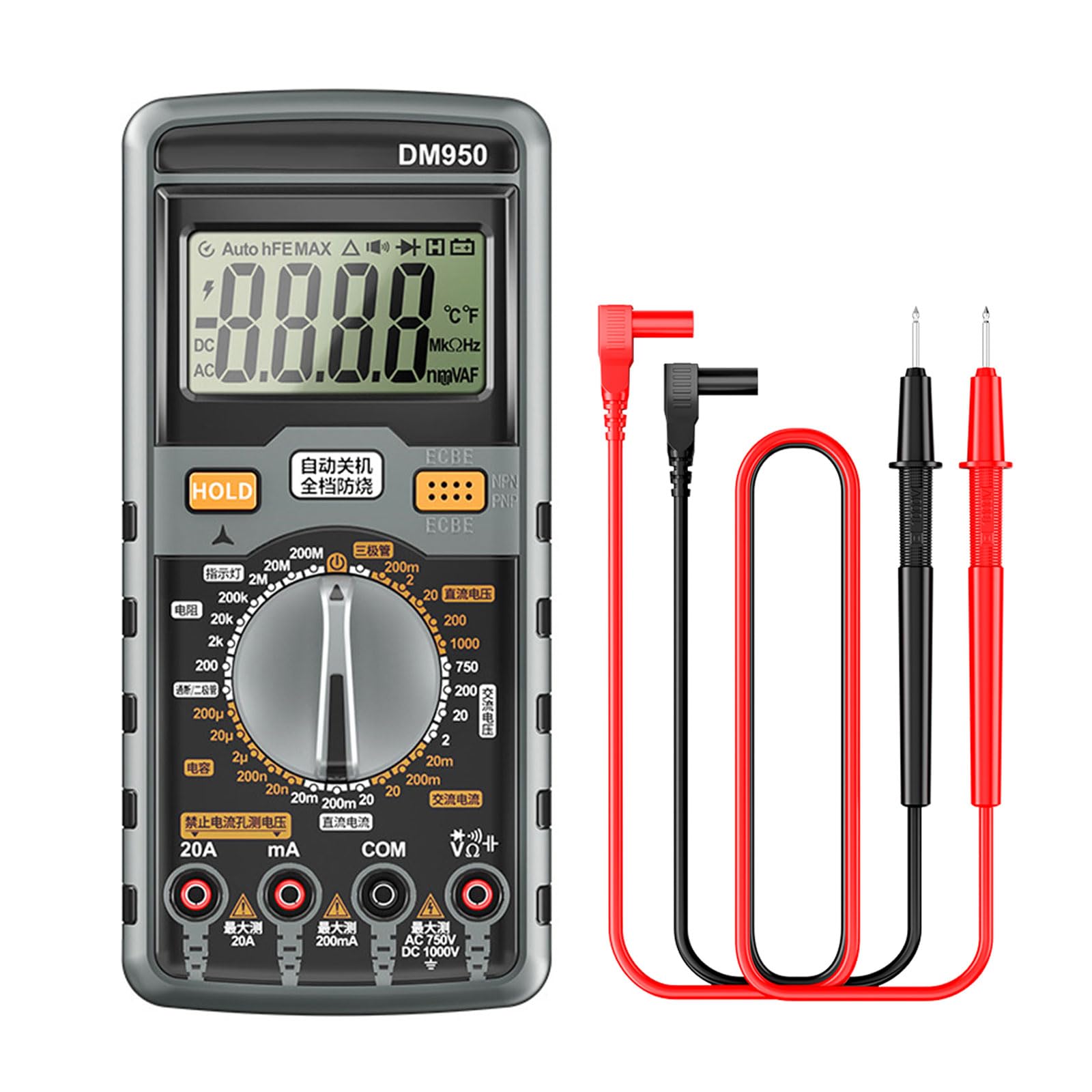 WEILWH Multimeter Tester, Voltmeter Auto Ranging Ohmmeter Voltages Resistance Continuitys NCV Live Testers
