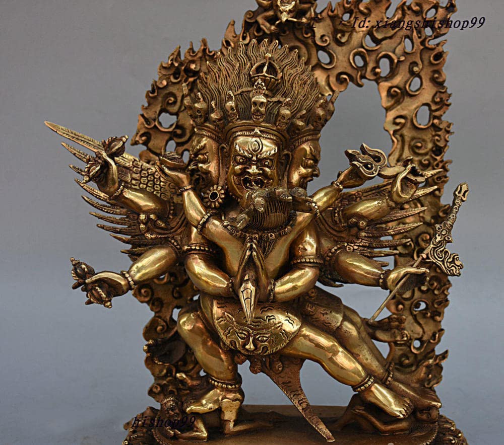 Amazon｜彫刻鑑賞バスト クリスマスチベット仏教真鍮銅金剛杵