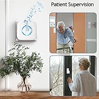 Vista 17 de Timbre de Puerta, Satisure Sensor de Contacto Inalámbrico de Puerta Abierta Alarma Timbre con Rango de 600 Pies 58 Timbres 5 Niveles de Volumen