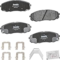 Vista 386 de Pastillas de Freno Delanteras Cerámicas Bendix Priority1 CFC430A para Modelos Selectos INFINITI G35, I30, Nissan 350Z, Altima, Juke, Maxima, Sentra