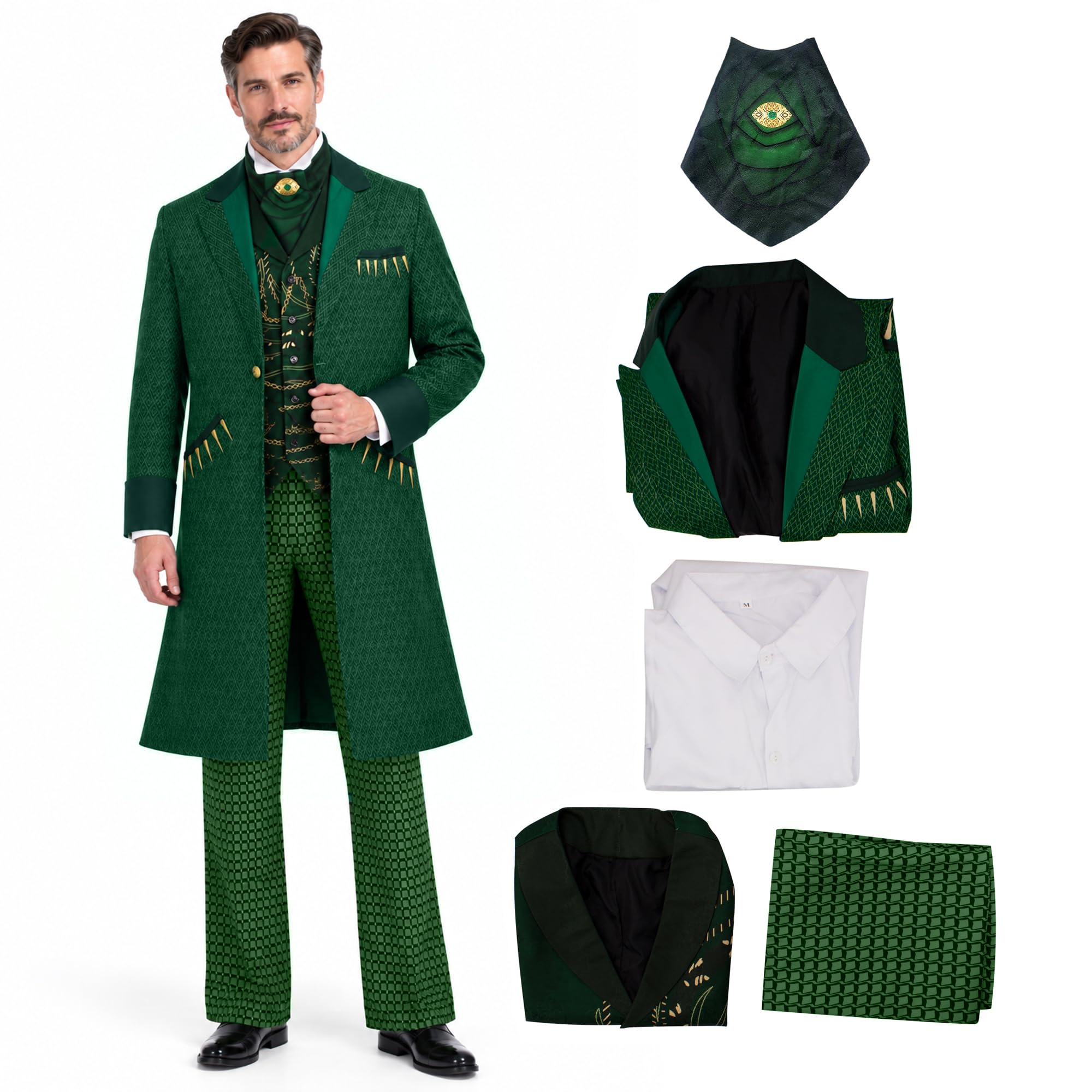 Wizard Costume Adult Ruler Witch Full Suit Men Halloween Cosplay Movie Character Fancy Dress