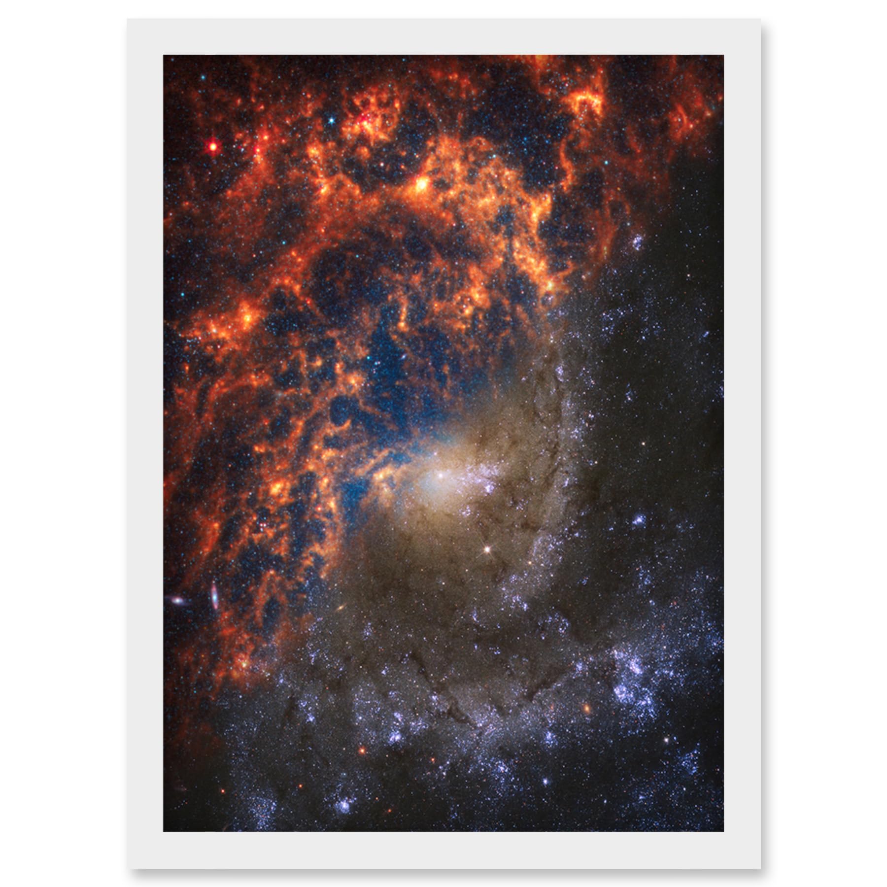 Artery8 NASA Hubble James Webb NGC 2835 Galaxy A4 Framed Art Print